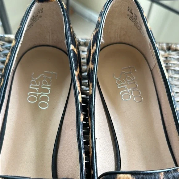 Franco Sarto Brown and Black Leopard Print Loafers women’s size 8.5 - Picture 7 of 7